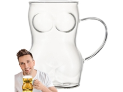 Caneca De Cerveja Grande – Vidro Fosco, Portátil, Construção Robusta.