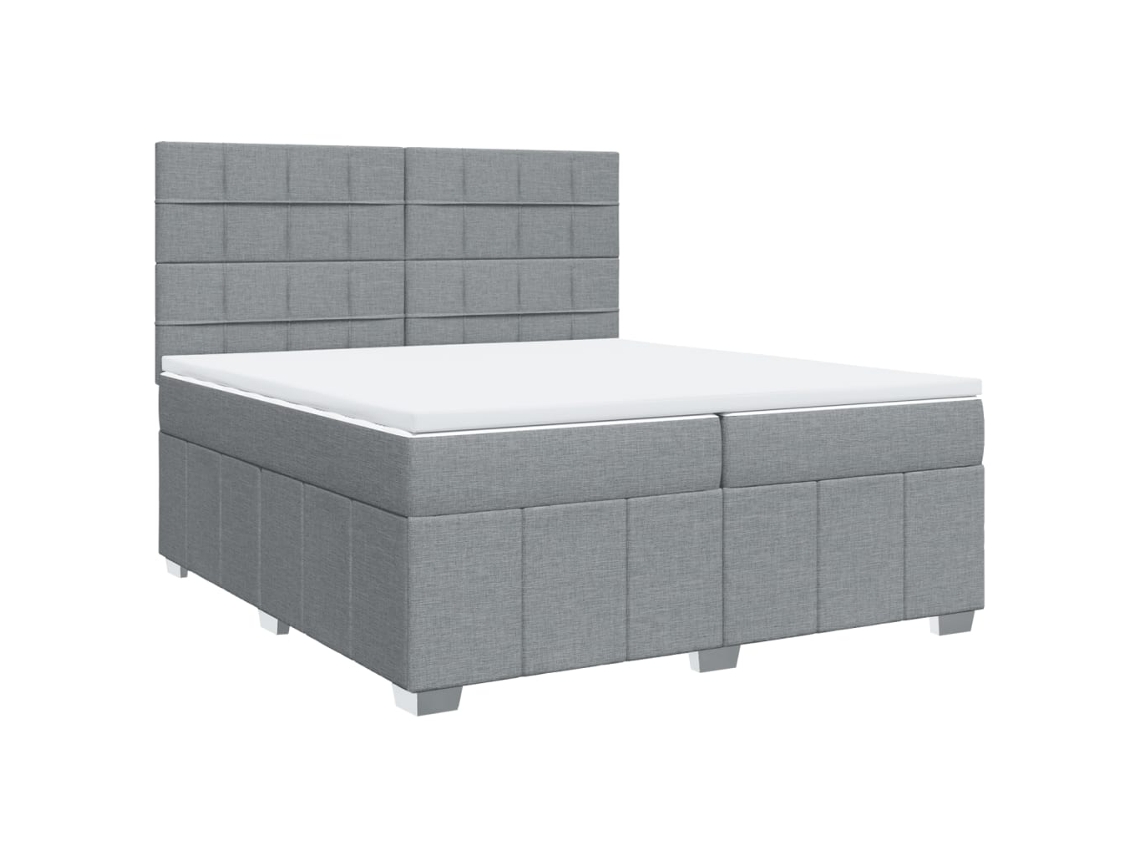 Box Spring Bed, Box Spring Beds Vidaxl Cinzeto Tecido (200 X 200 Cm)