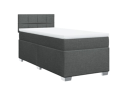 Cama com Molas/colchão 100x200 Cm Tecido Cinza escuro MAISON EXCLUSIVE
