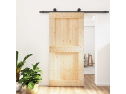 Vidaxl Porta Deslizante Natural E Preto 100 X 210 Cm