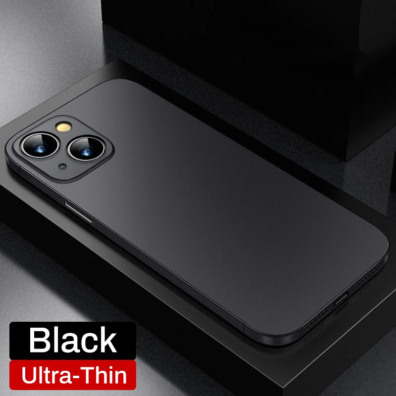 Capa Ultrafina E Macia Em Pp (iphone 11 Pro Max Preto), Com Parte Traseira Rígida Fosca.