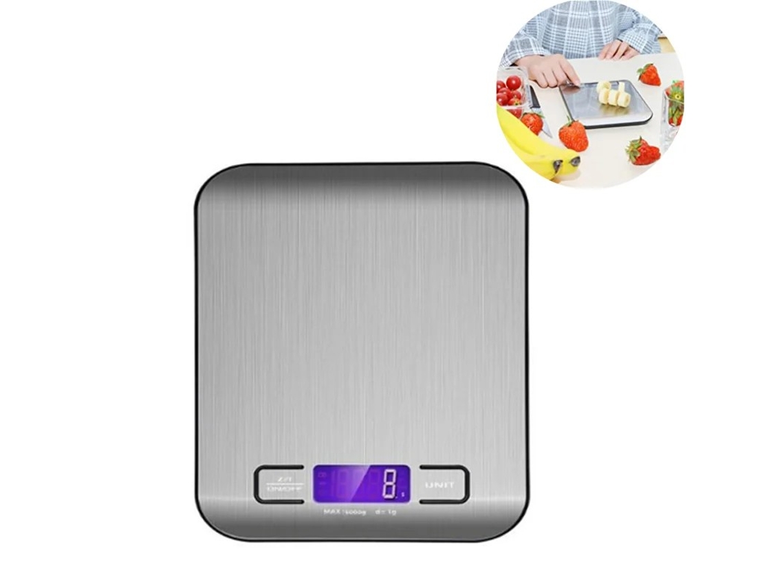 Balança De Cozinha Digital Recarregável, Capacidade 3 Kg - Acessório Para Casa E Churrasco