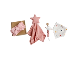 Babador para amamentação com prendedor de chupeta, essencial para o cuidado do bebê, recém-nascidos, caixa de presente com design animado para novos pais.