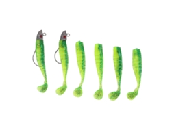 Artificial Bait (artificial Lure With Small Hooks) 2 Sets For Sale, Soft Bait, Oil Green