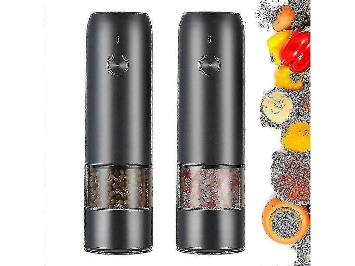 Moedor Elétrico Automático De Pimenta E Sal Com Carregamento Usb, Luz Led E Ajuste De Moagem. PENGDSJE