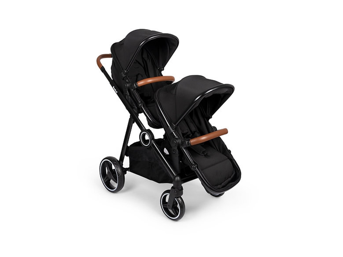 Carrinho De Passeio Para Gémeos Conversível Duo Stroller Luiz Black Baninni