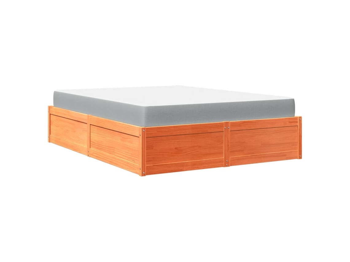 Bed, Beds Vidaxl Marrom Madeira De Pinho (160 X 200 Cm)