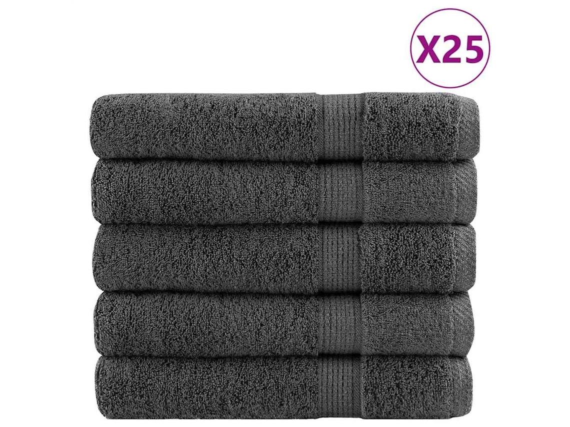 Vidaxl Toalhas Premium Solund 25 Pcs 100x200 Cm 600 Gsm Antracite