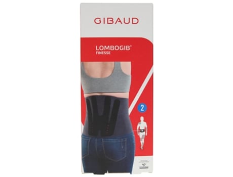 GIBAUD Lombogib Cueca Cinto Lombar Preto 21 Cm Tamanho: Tamanho 2