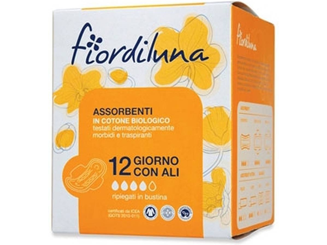 Pensos Higiénicos FIORDILUNA Algodão Orgânico (12 Un)