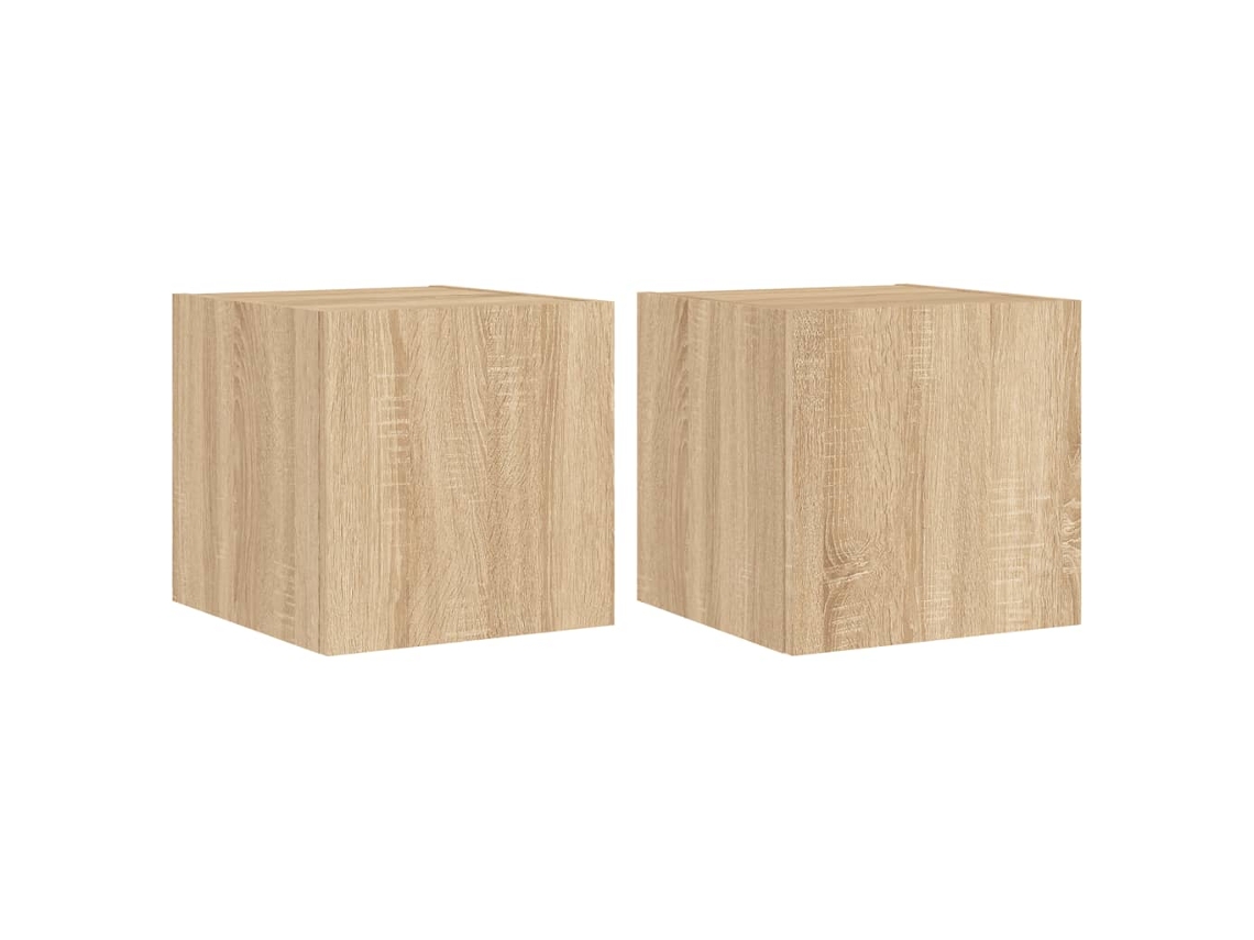 Conjunto de Móveis de Parede para Tv com Luzes Led 2 Pcs Carvalho Sonoma MAISON EXCLUSIVE