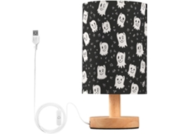 Abajur De Cabeceira Boo Halloween Com Porta Usb, Sem Necessidade De Lâmpada, Luz Led Quente Para Quarto, Sala De Estar