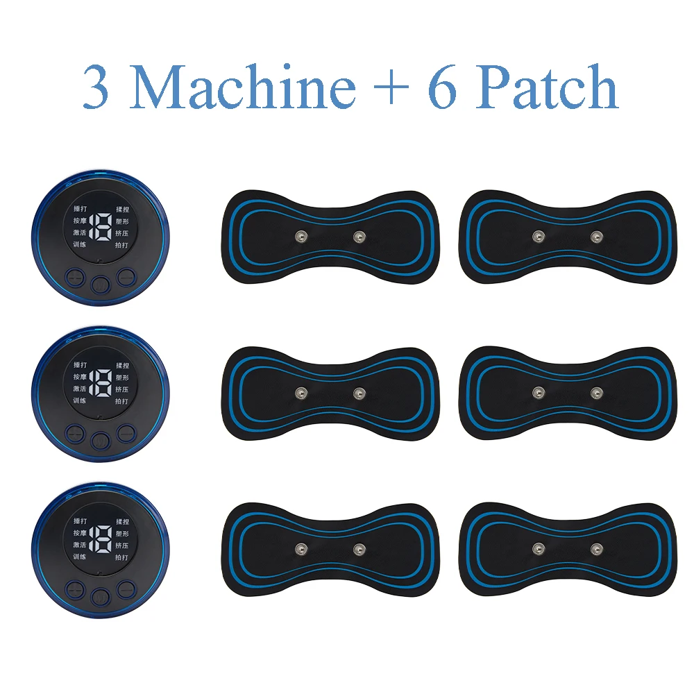 Mini Massageador Elétrico De Pulso Para Pescoço Ems Com Visor Lcd, 8 Modos Massagem Cervical, Ferramenta Portátil Alívio Da Dor Muscular E O Corpo