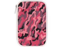 Estojo Lápis Camuflado Rosa E Branco, Organizador De Material Escolar, Estojo Lápis Camuflado, Caixa