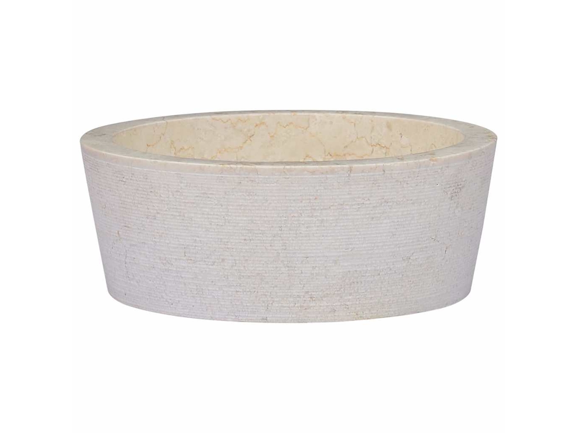 Lavatório Vidaxl Creme Mármore (ø40x15 Cm)