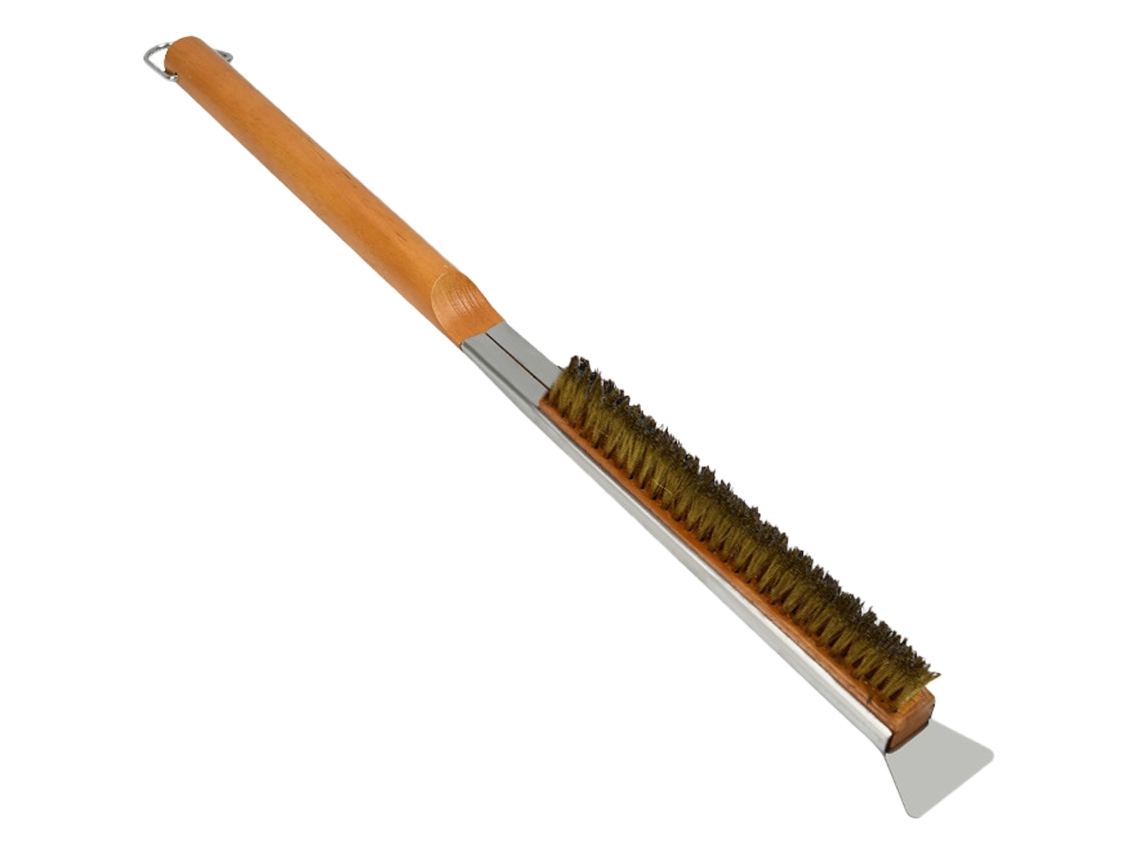 Ferramenta UISAVE Escova de Pizza Cabo Madeira com Longo Spray Borracha + Fio Cobre Forno