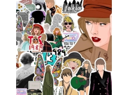 50 Adesivos De Música Folclórica, Pacote De Adesivos De Vinil À Prova Dágua Folklore Evermore Taylor Singer, Perfeito Para Lapto Aquaforge