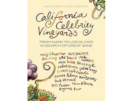 Livro California Celebrity Vineyards de Nick Wise e Linda Sunshine (Inglês)