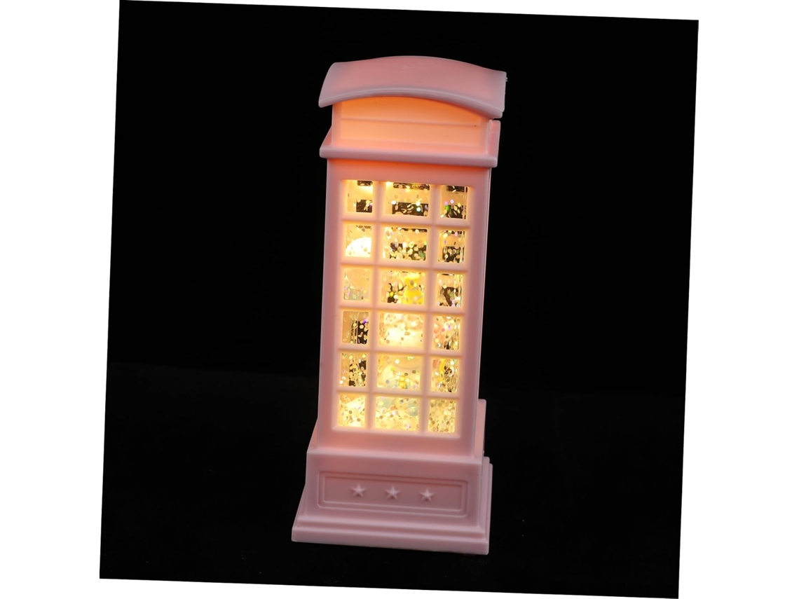 Luminária Noturna De Resina Rosa, Ornamento Criativo Cristal