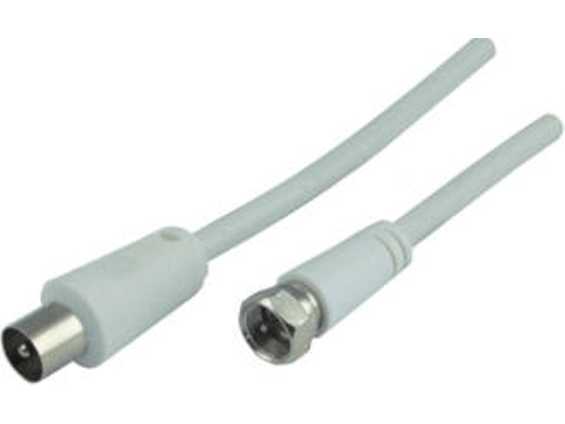 Cabo de Antena SCHWAIGER (Coaxial - 3 m - Branco)