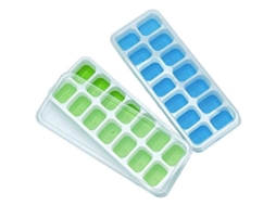 Bandejas De Gelo De Silicone, Flexíveis E Com Liberação Fácil Com Tampa Antiderramas, 28 Cubos De Gelo