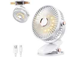 Ventilador Mesa Clipe Bateria Longa 24h P/ Casa/escritório