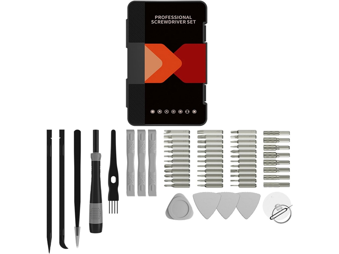 Conjunto De 58 Chaves Fenda Ergonômicas Com Organizador Compacto,