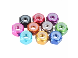 Porcas Sextavadas De Nylon Anodizado Multicoloridas M2.5 M3 M4 M5 M6