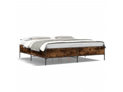 Bed Frame, Bed Frames Vidaxl Marrom Madeira Processada (200 X 200 Cm)