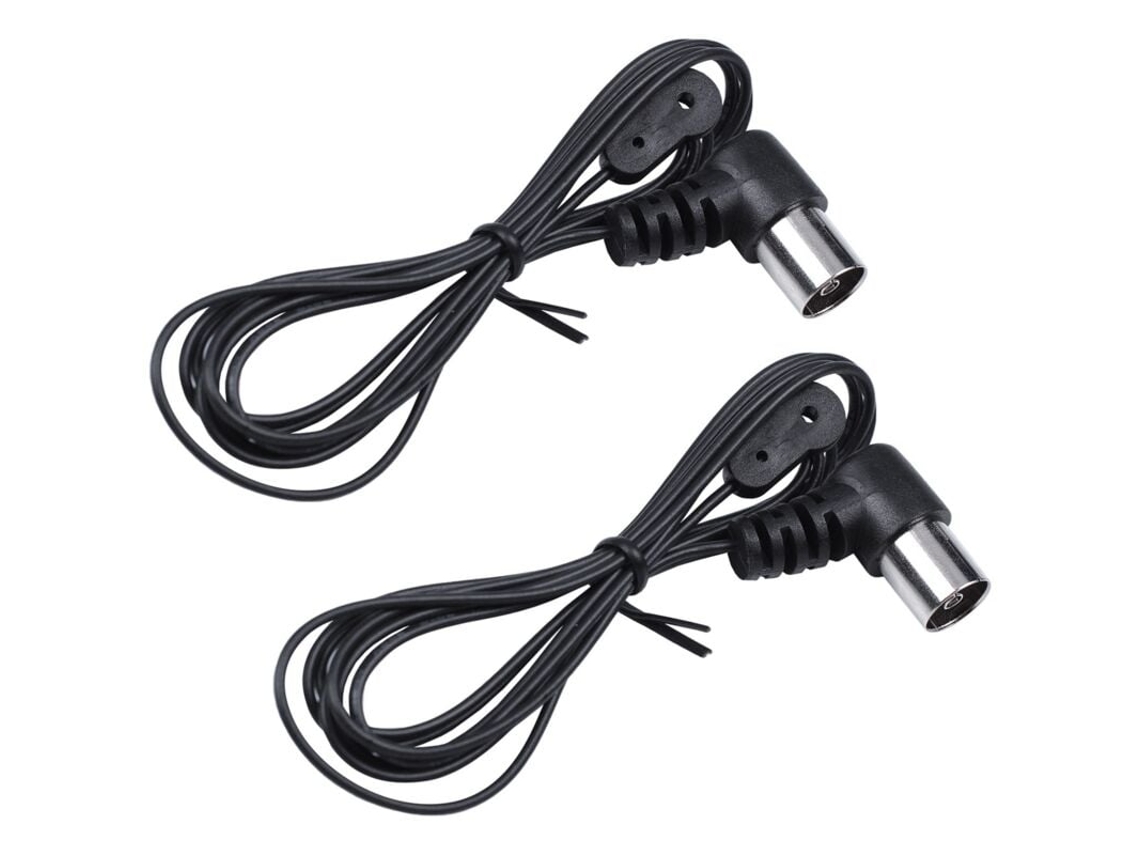 2 antenas dipolo estéreo AM/FM com conector PAL de 75 Ohm para receptor de home theater Slowmoose.
