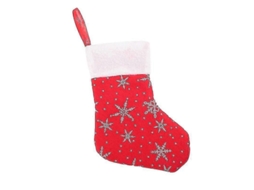 Meia De Natal Festiva Vermelha Com Floco De Neve, Enfeite Para Rvore De Natal, Sacola De Presente Para Festa De Natal E Banquete Hengjian (vermelha)