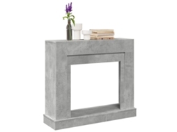 Vidaxl Cornija Lareira 100x30x87,5 Cm Derivados Madeira Cinza Cimento