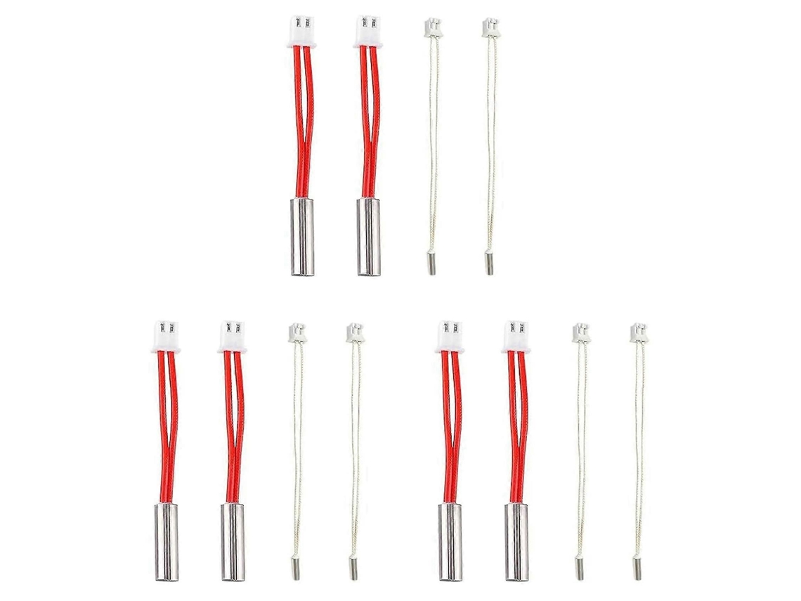 12pcs Heater Cartridge High Temperature Sensor Heating Tube 24v 50w Thermistor For Neptune 4 Pro/plus/max 3d Printer