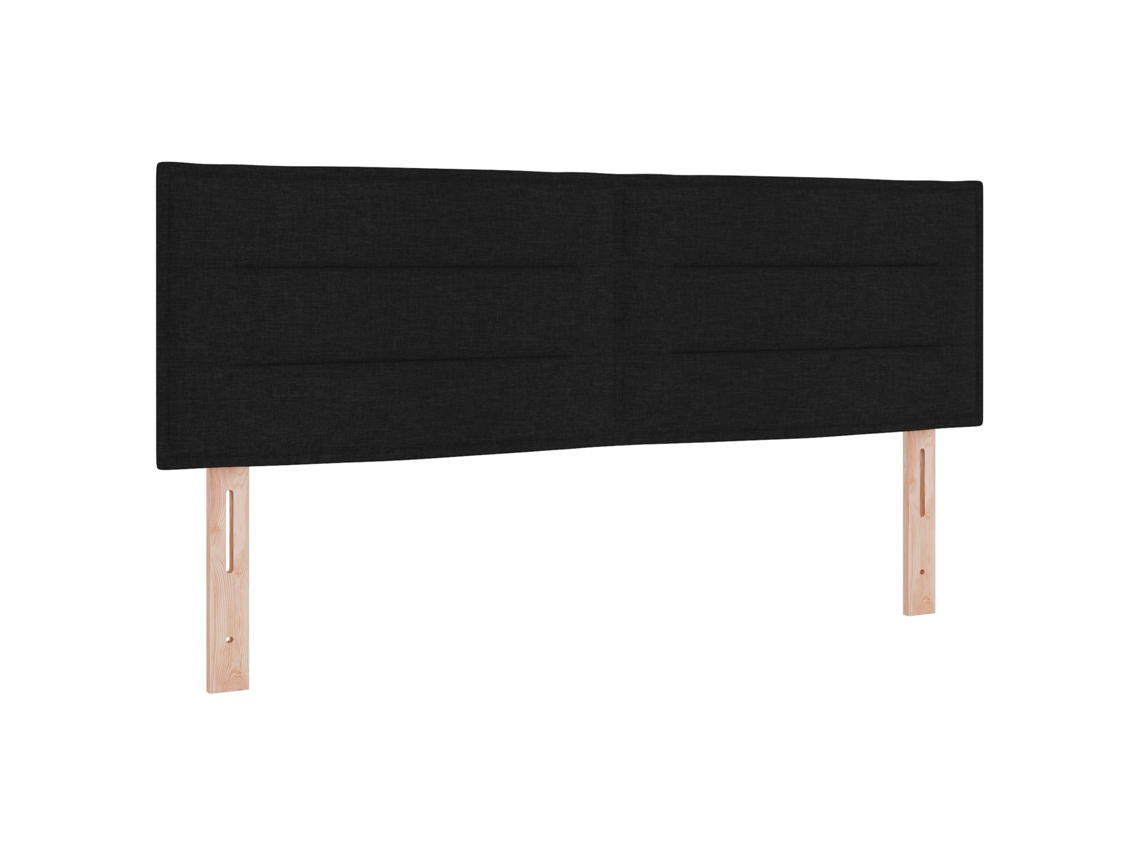 Conjunto 1 Cabeceira Estofada Vidaxl Preto Tecido (160 Cm)
