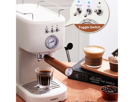 Máquina de Café Cafeteira Expresso 1100W 20Bar Tanque de 1 2L com Função de Desligamento Automático Eu Plug QINGQUE
