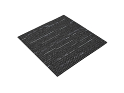 Vidaxl Azulejo De Carpete Listrado Preto 50 X 50 Cm 4 Pcs Pp E Betume