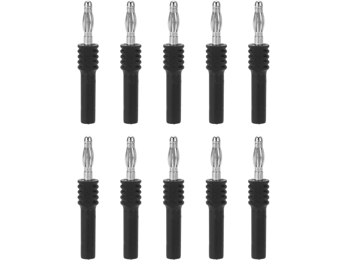 Conjunto de 10 Conectores Adaptadores J.20025 com Plugue Banana de Latão, 4 Mm Macho para 2 Mm Fêmea, para Uso Industrial. SFUSHOS