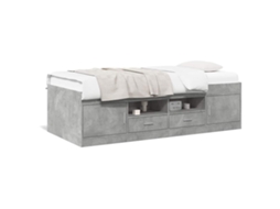 Sofá Cama com Gavetas Cinzento Cimento MAISON EXCLUSIVE (75x190 cm)