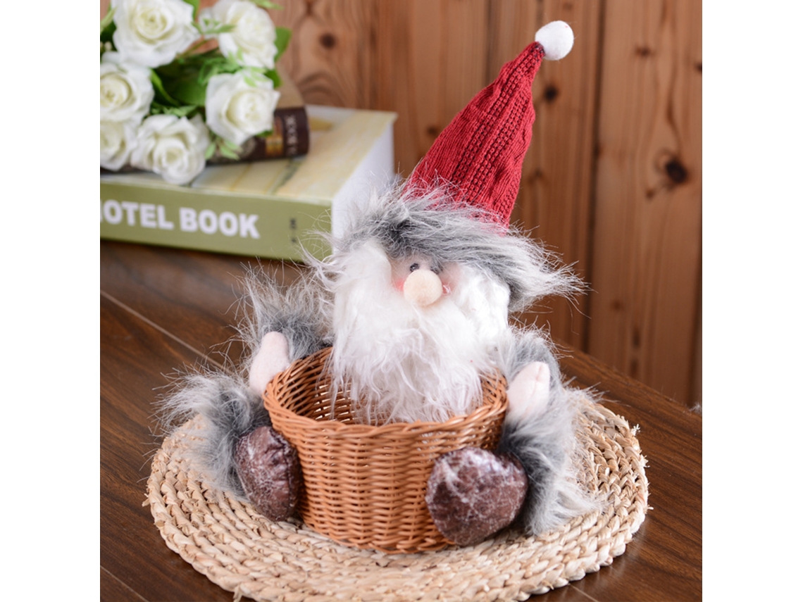 Cesto De Doces De Bambú Tema Natal Presente Infantil