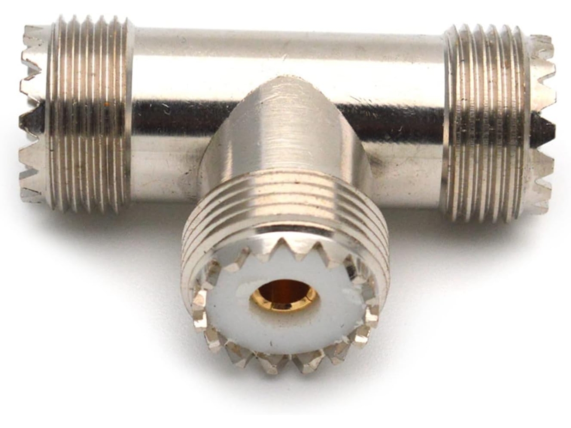 Pacote Com 1 Conector Uhf Pl-259, Adaptador Coaxial Rf Em Formato De