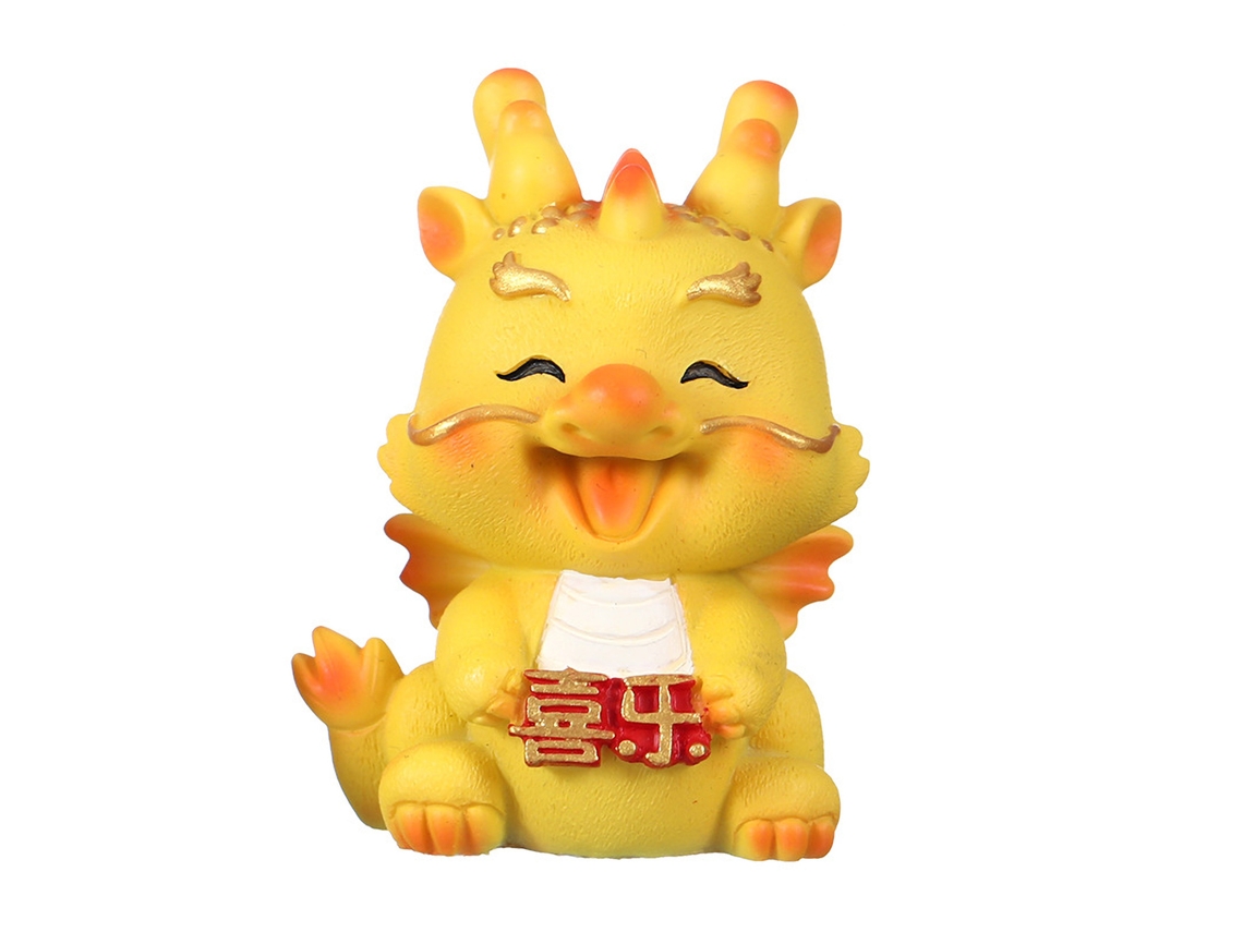 Laxiscreed Boneco De Dragão De Ano Novo Com Chocalho Decorativo Para Carro E Boa Sorte