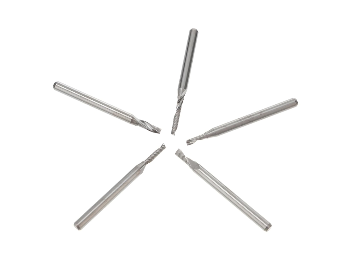 Fresa De Topo Cnc 3, 175 Mm Em Aço Prateado Para Gravação | 1 Conjunto, Ranhura
