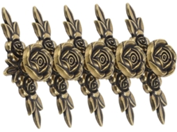 Conjunto De 5 Puxadores Decorativos Em Formato De Flor Para Gavetas, Cômodas E Armários.