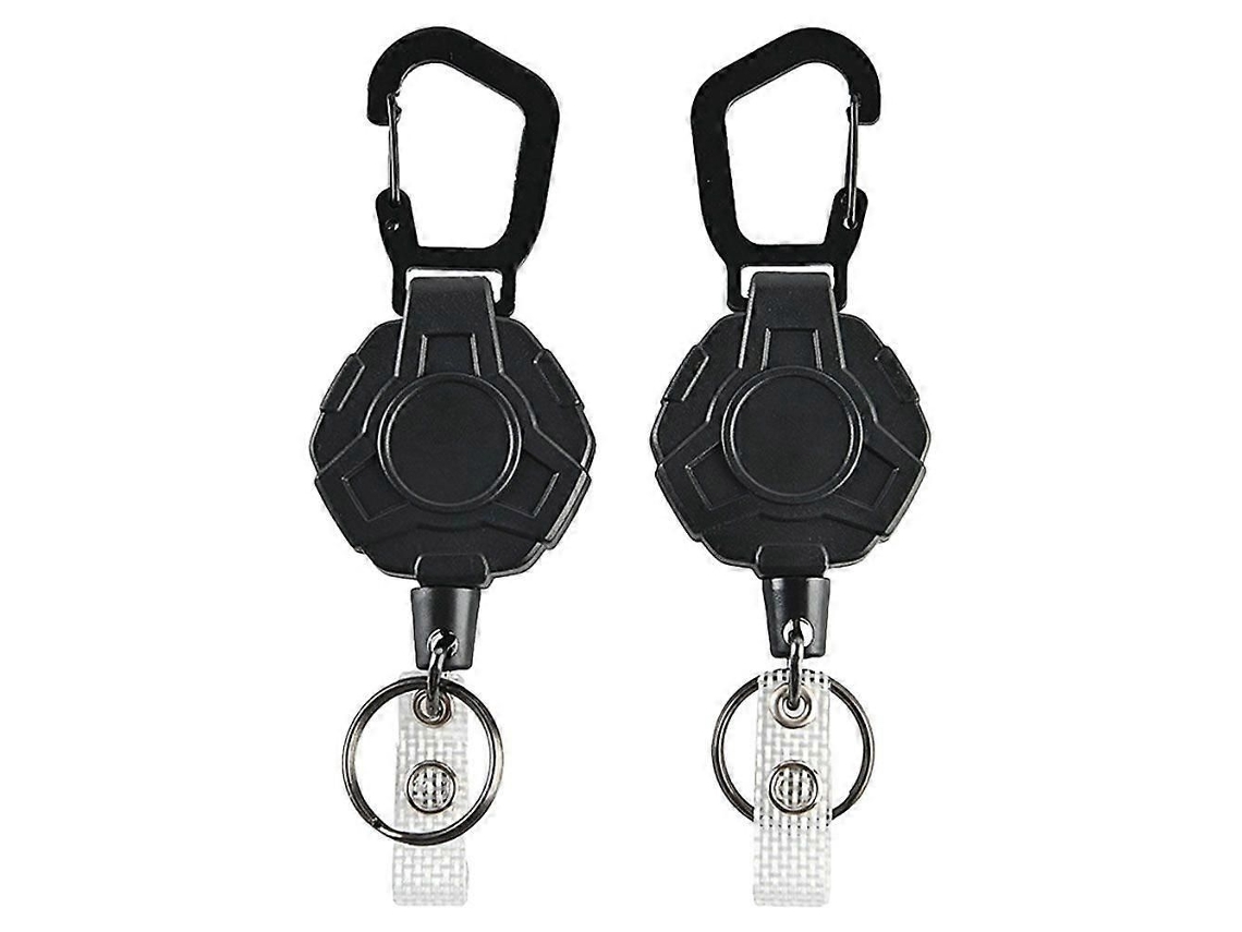 Conjunto De 2 Chaveiros Anti-perda Para Atividades Ao Ar Livre, Com Fivela Retrátil Elástica, Ideais Para Camping E Escalada.