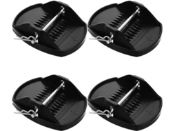 Conjunto De 4 Cunhas De Nivelamento Para Autocaravanas, Pretas E Resistentes, Em Polipropileno.