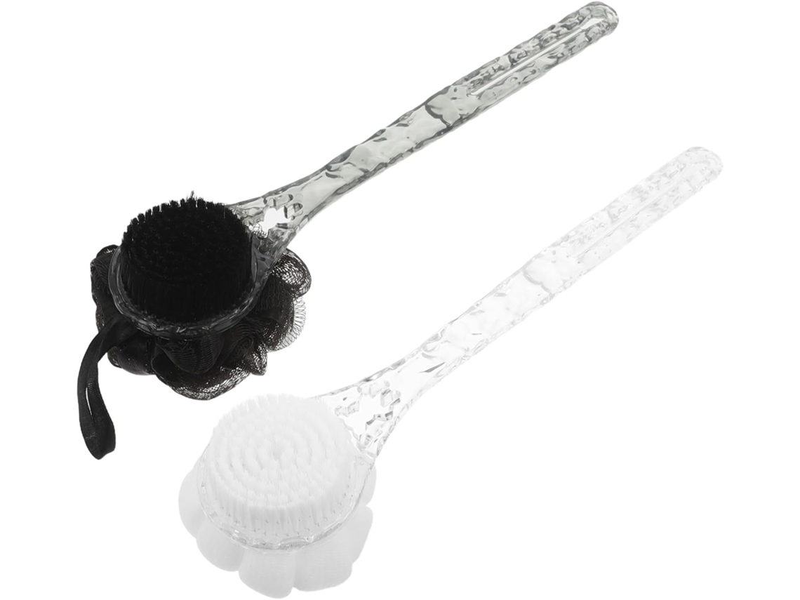 Lurelia Conjunto De 2 Buchas Vegetais De Banho Para Duche, Bucha Vegetal, Cabo Longo E Dupla Face, Uso Diário Essencial