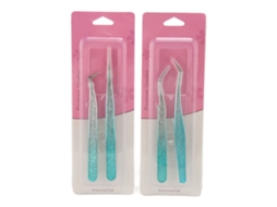 4pcs Pinça De Cílios Falsos Com Ponta Reta E Curva Leve Pinça De Arte De Unhas Em Aço Inoxidável Para Salão Profissional E Lar