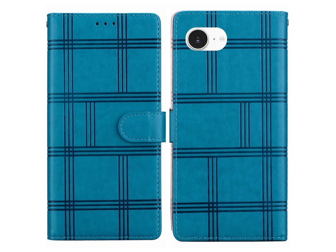 Capa De Celular De Couro Xadrez Com Relevo