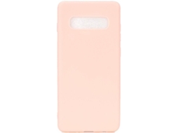 Capa ISERVICE Silicone Liquido Samsung Galaxy S10 Plus (Areia)