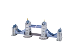 Quebra-cabeça 3d De Papelão Da Tower Bridge, 33 Peças, 30x7x10 Cm, Fácil De Montar Sem Ferramentas.